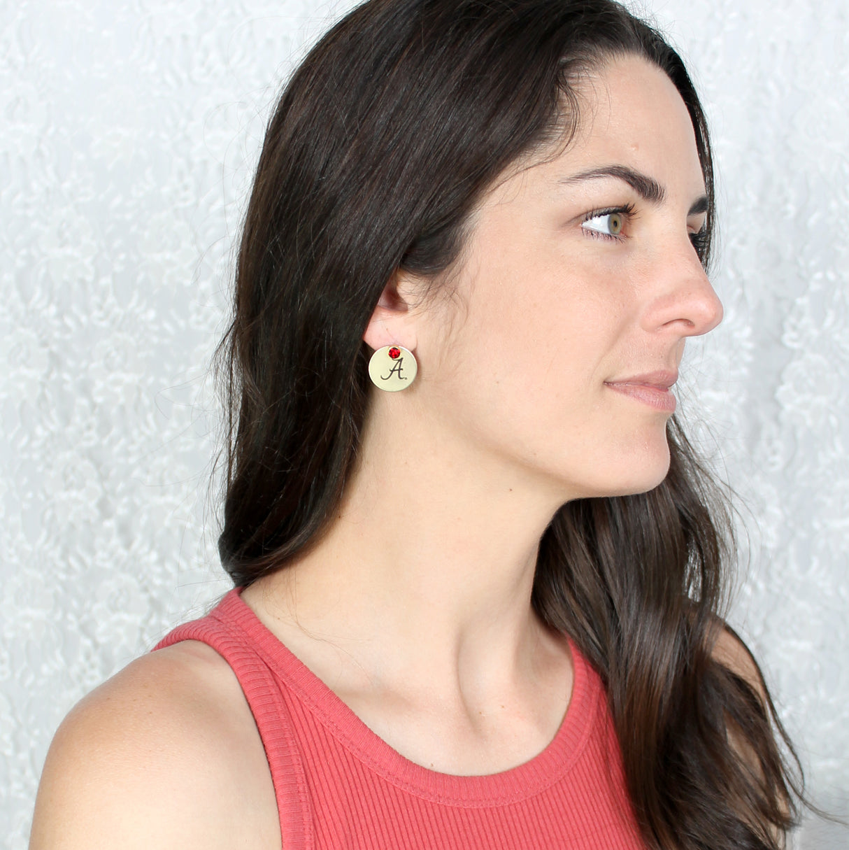 Florida Logo Gold Disc Earring Jacket