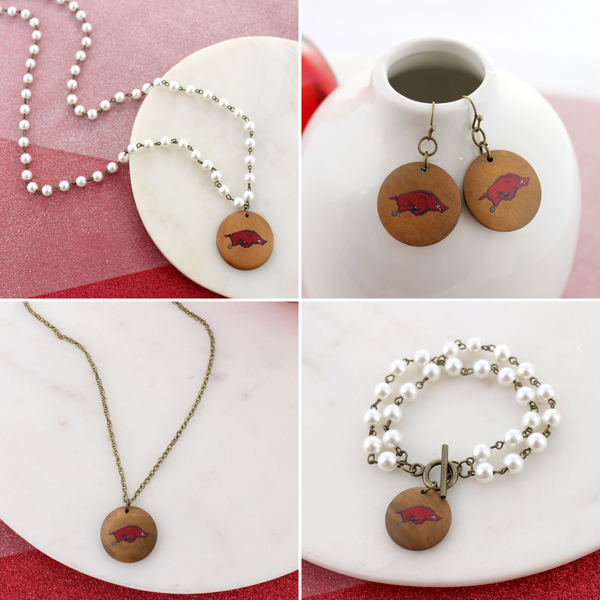Arkansas Pearl & Wood Jewelry Gift Set