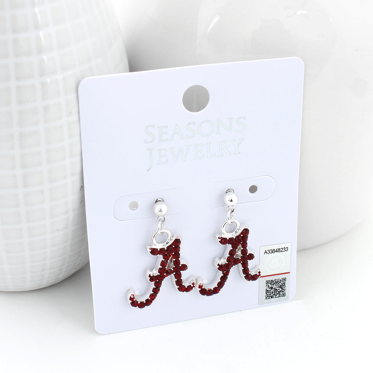 Alabama Crystal Logo Earrings