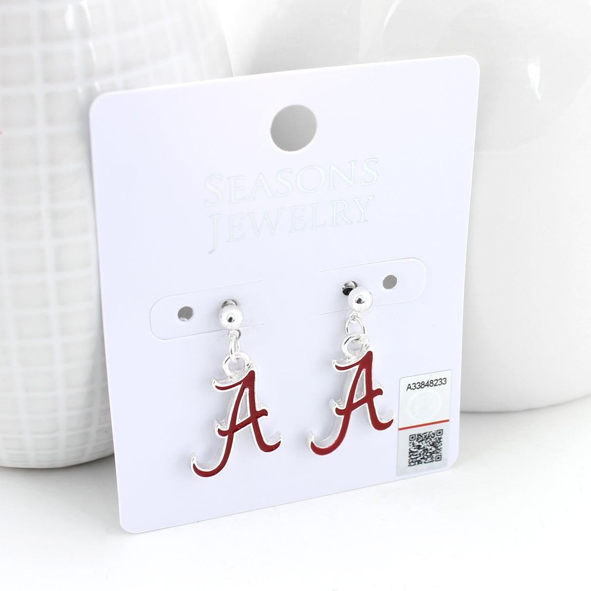 Alabama Enamel Logo Earrings