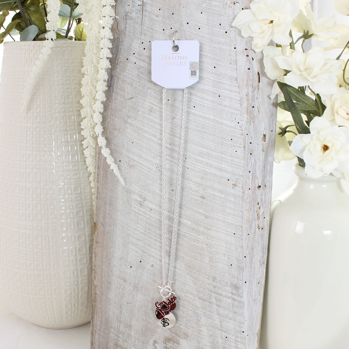 Florida State Logo Disc & Slogan Cluster Convertible Necklace
