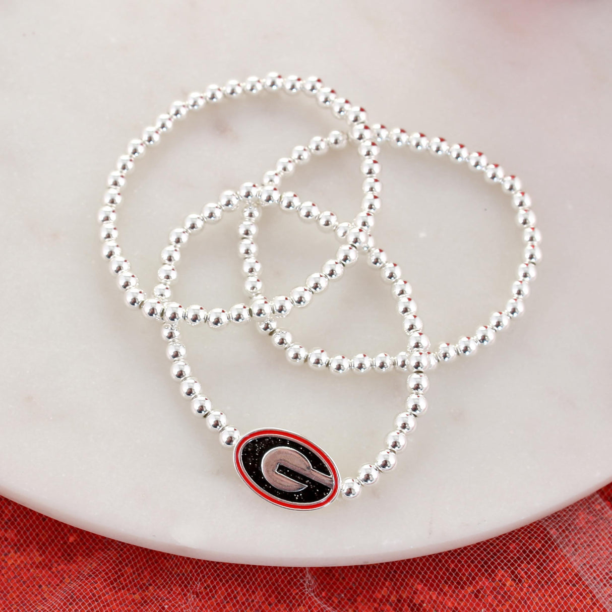 Georgia Glitter Enamel Stretch Bracelet Set