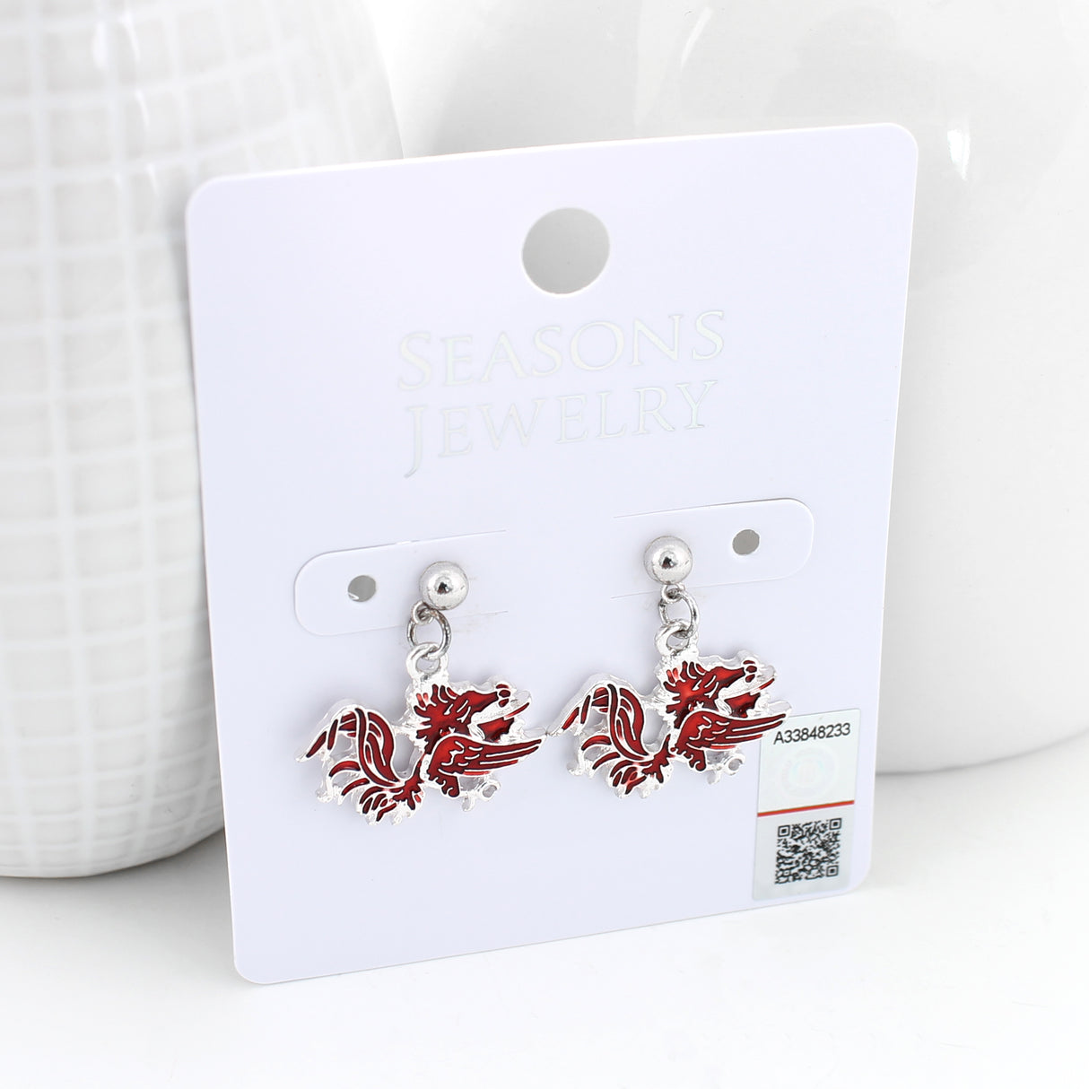 South Carolina Enamel Logo Earrings