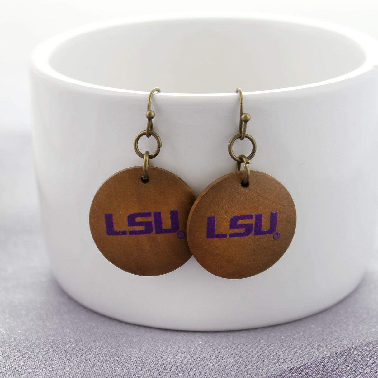 LSU Pearl & Wood Jewelry Gift Set