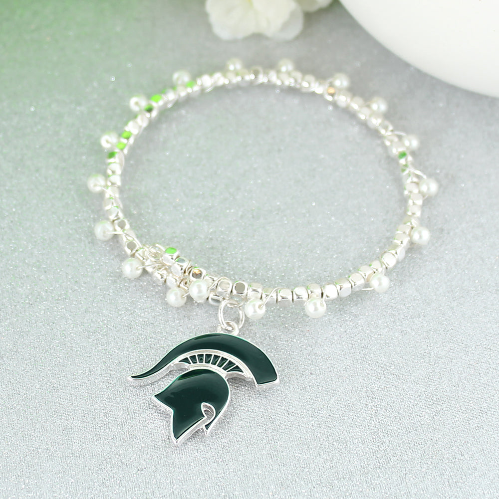 Michigan State Enamel Logo & Pearl Gift Set