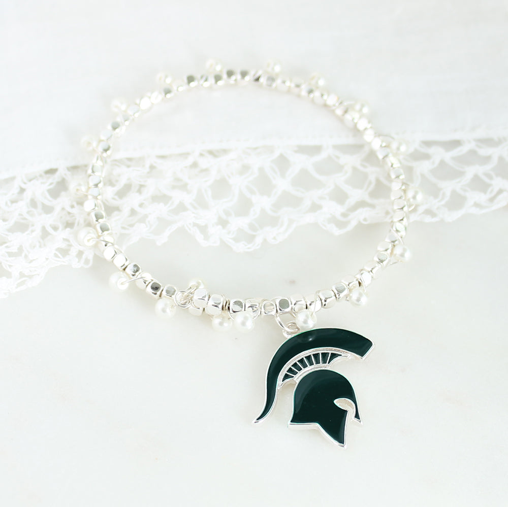 Michigan State Enamel Logo & Pearl Gift Set