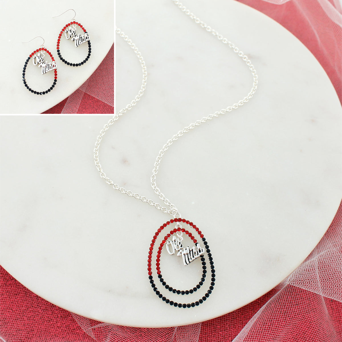 Ole Miss Crystal Loop Gift Set