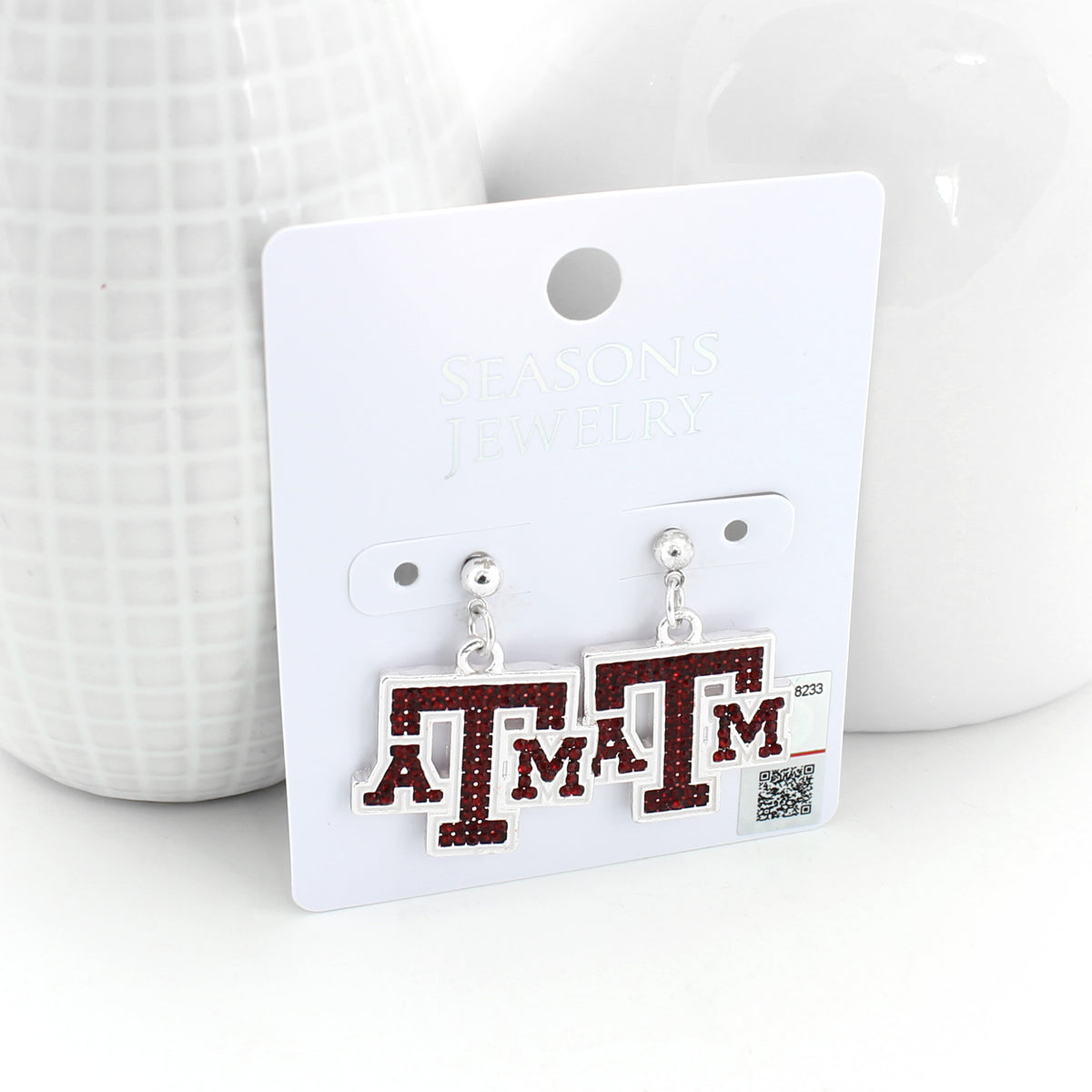 Texas A&M Crystal Logo Earrings