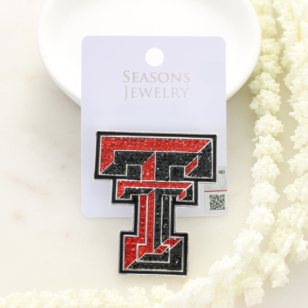 Texas Tech Crystal Logo Pin