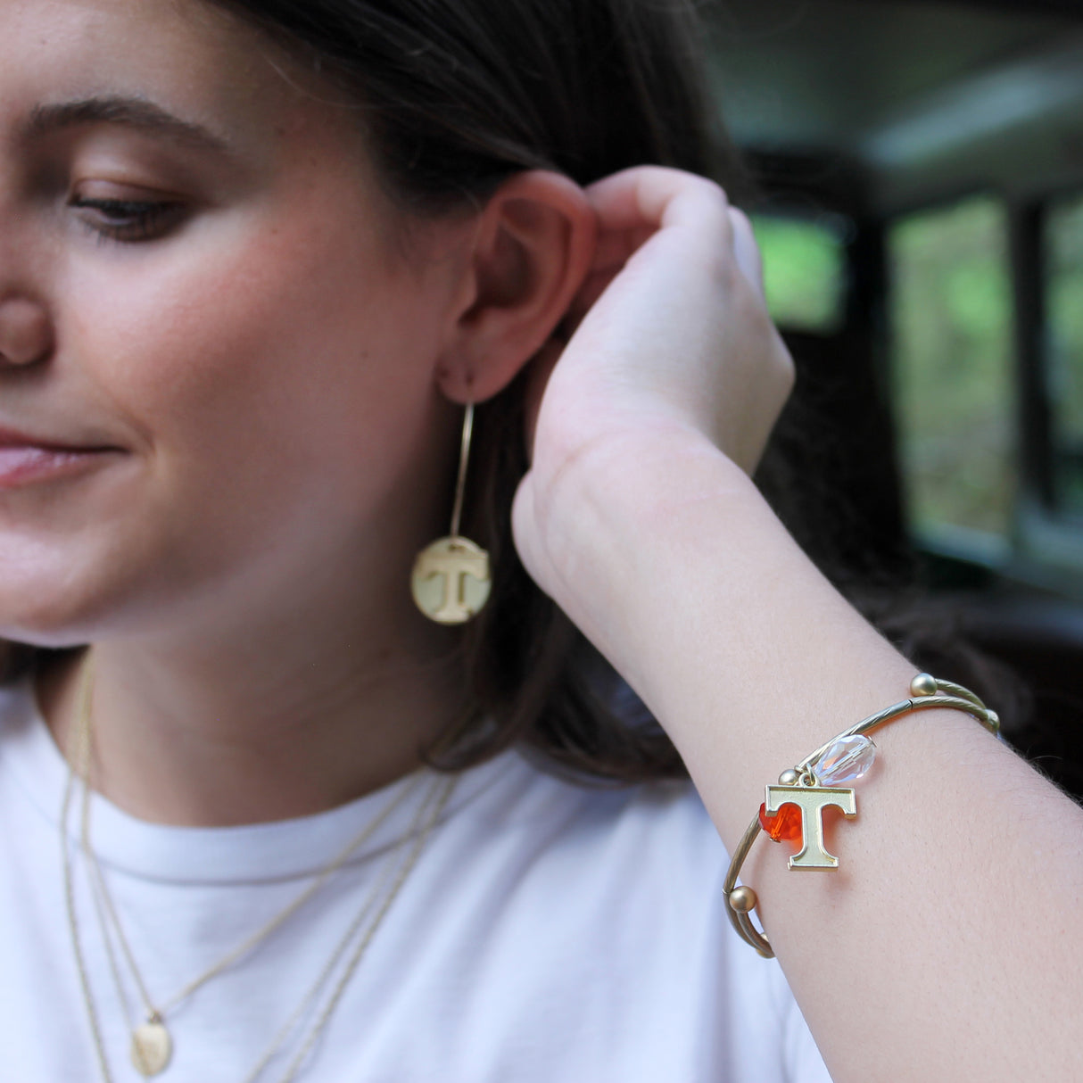 Tennessee Matte Gold Logo Bracelet