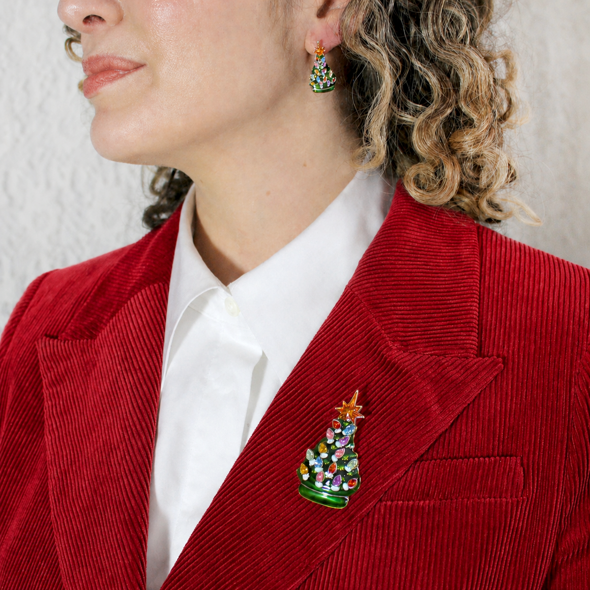 Ceramic Tree Earrings