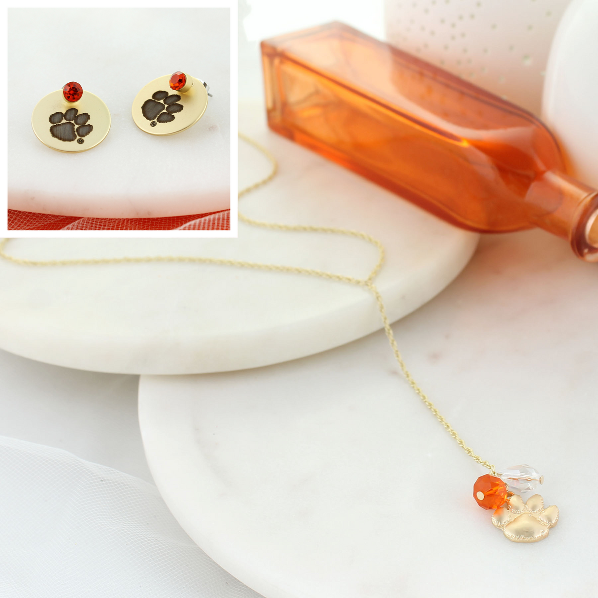Clemson Matte Gold Gift Set