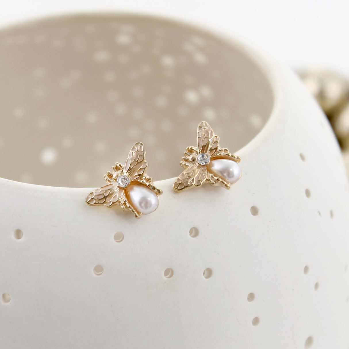 Gold & Pearl Bee 2-Piece Gift Set