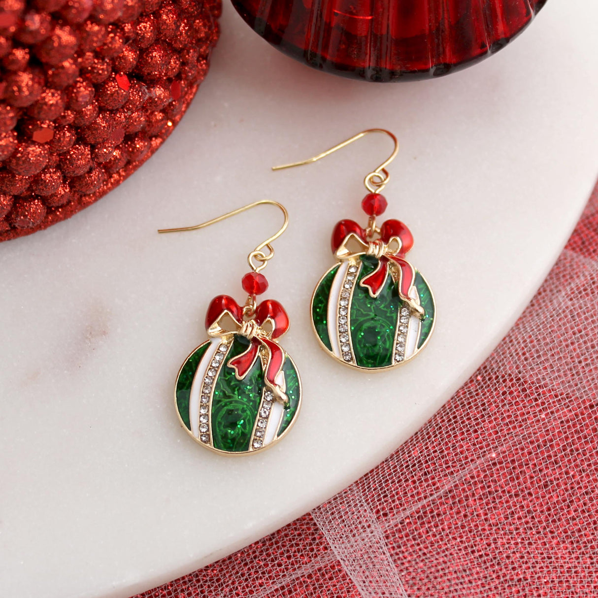 Vintage Crystal Ornament Earrings