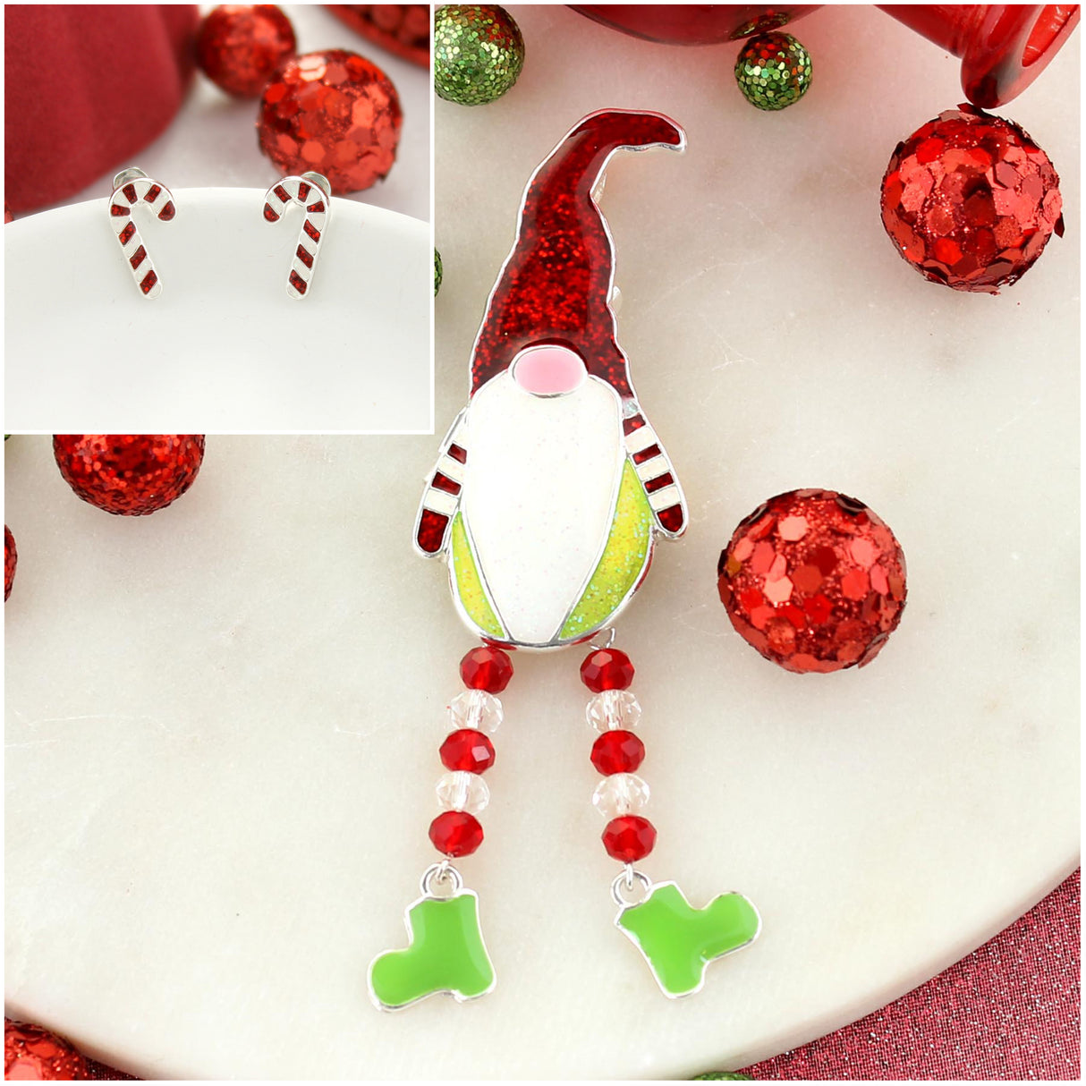 Dangle Leg Christmas Gnome Gift Set