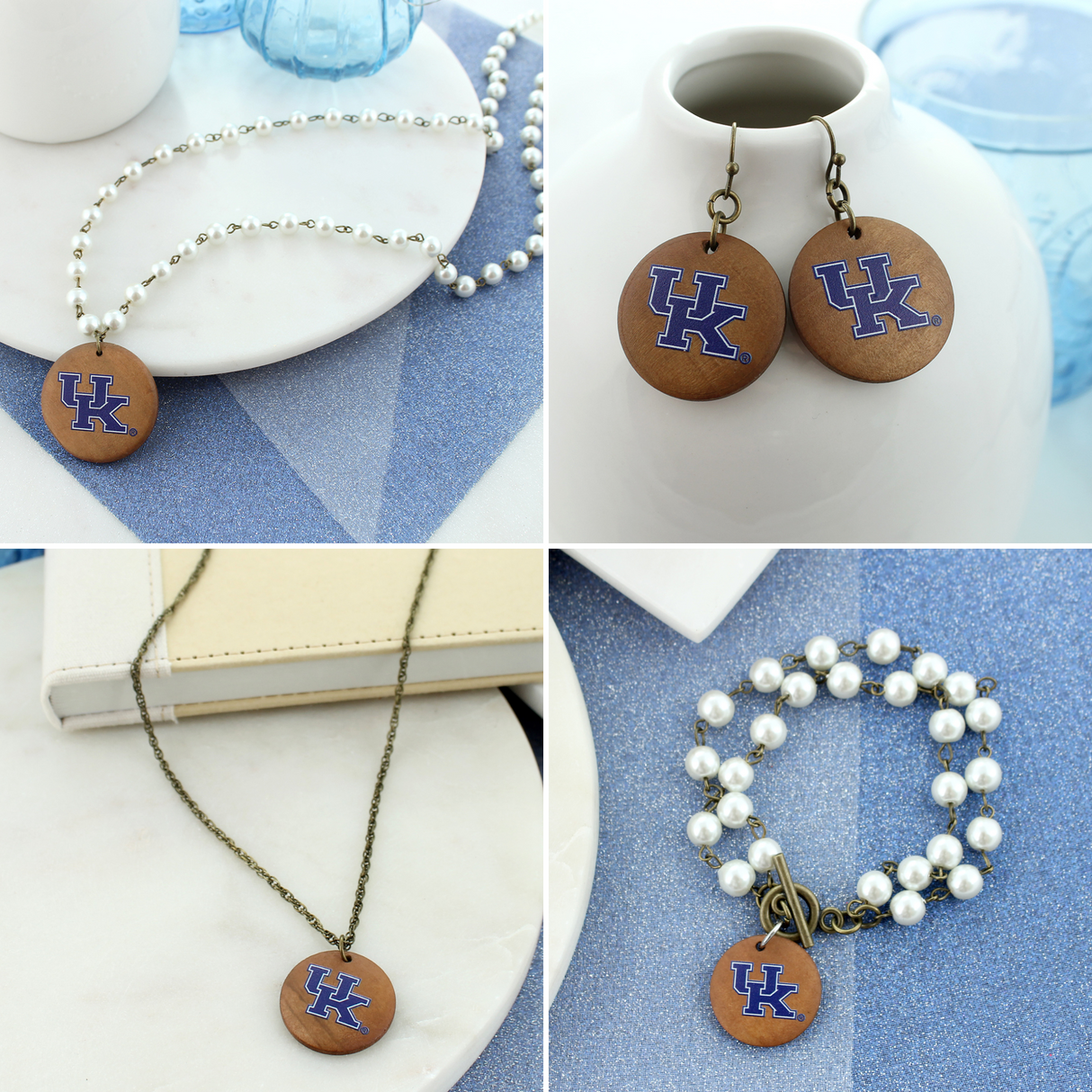Kentucky Pearl & Wood Jewelry Gift Set
