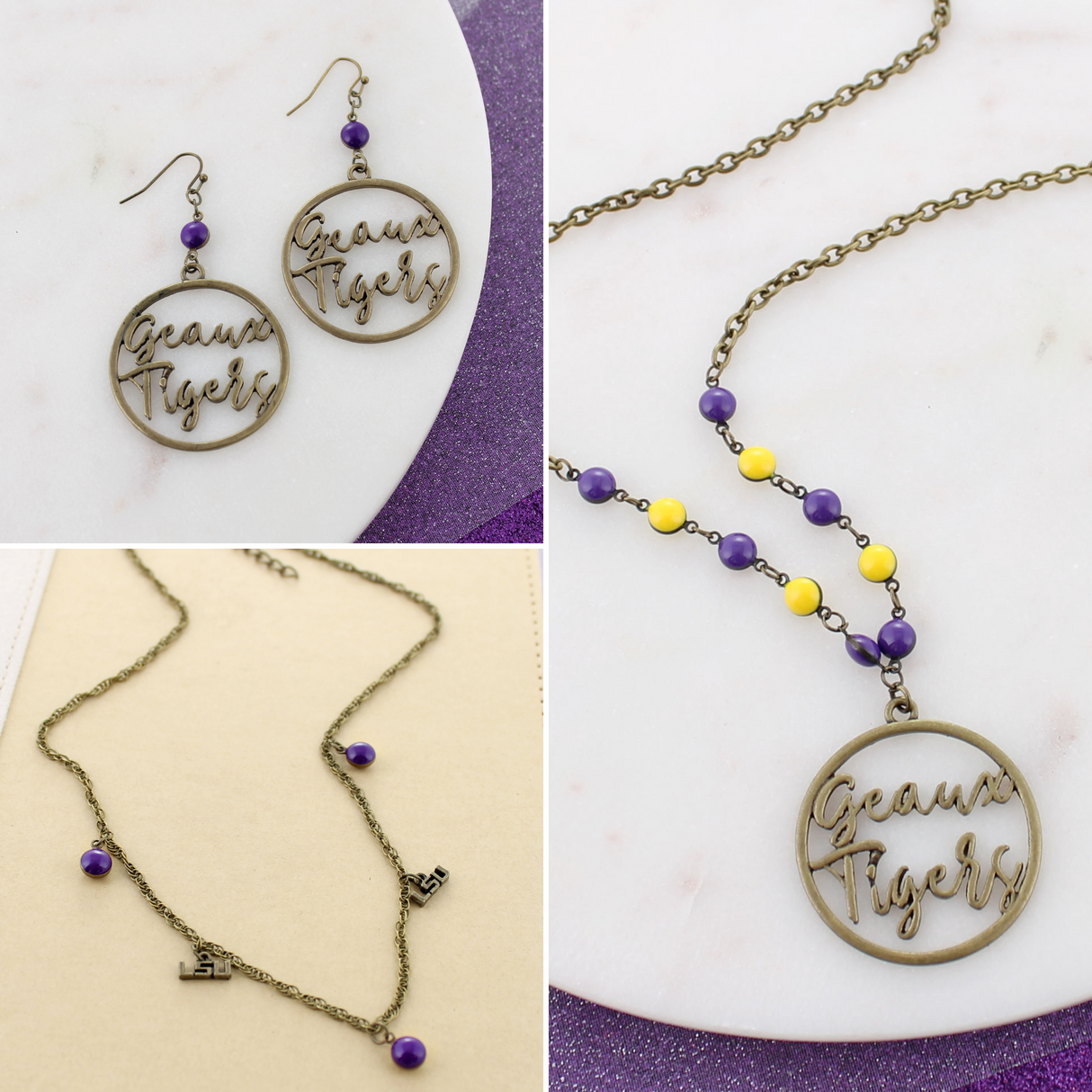 LSU Slogan Cutout Gift Set