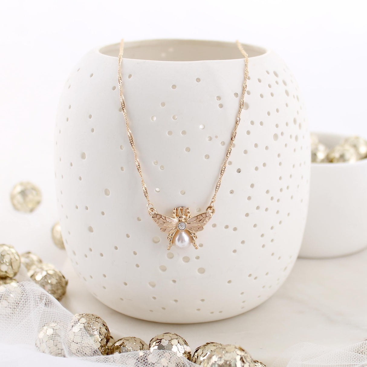 Gold & Pearl Bee 3-Piece Gift Set