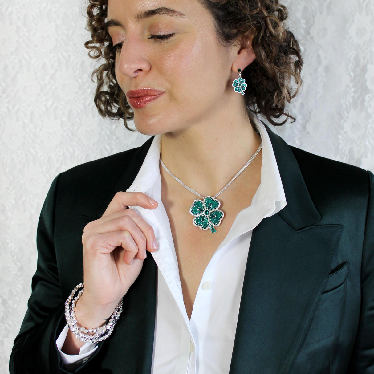 Crystal Shamrock St. Patrick’s Day Pin/Pendant