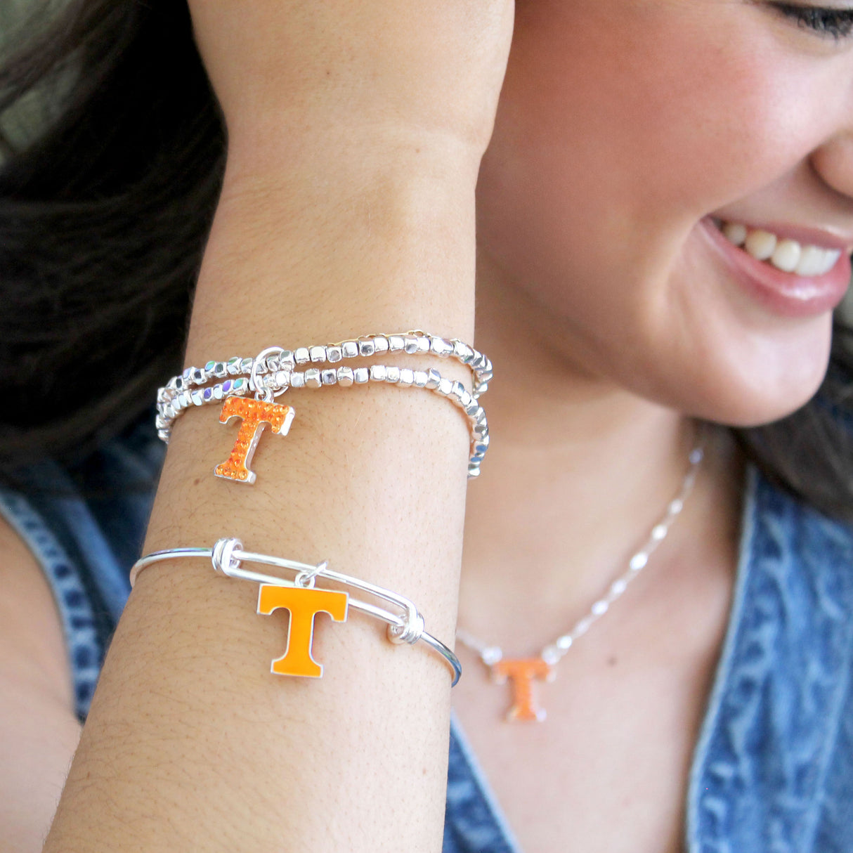 Tennessee Enamel Logo Wire Bracelet