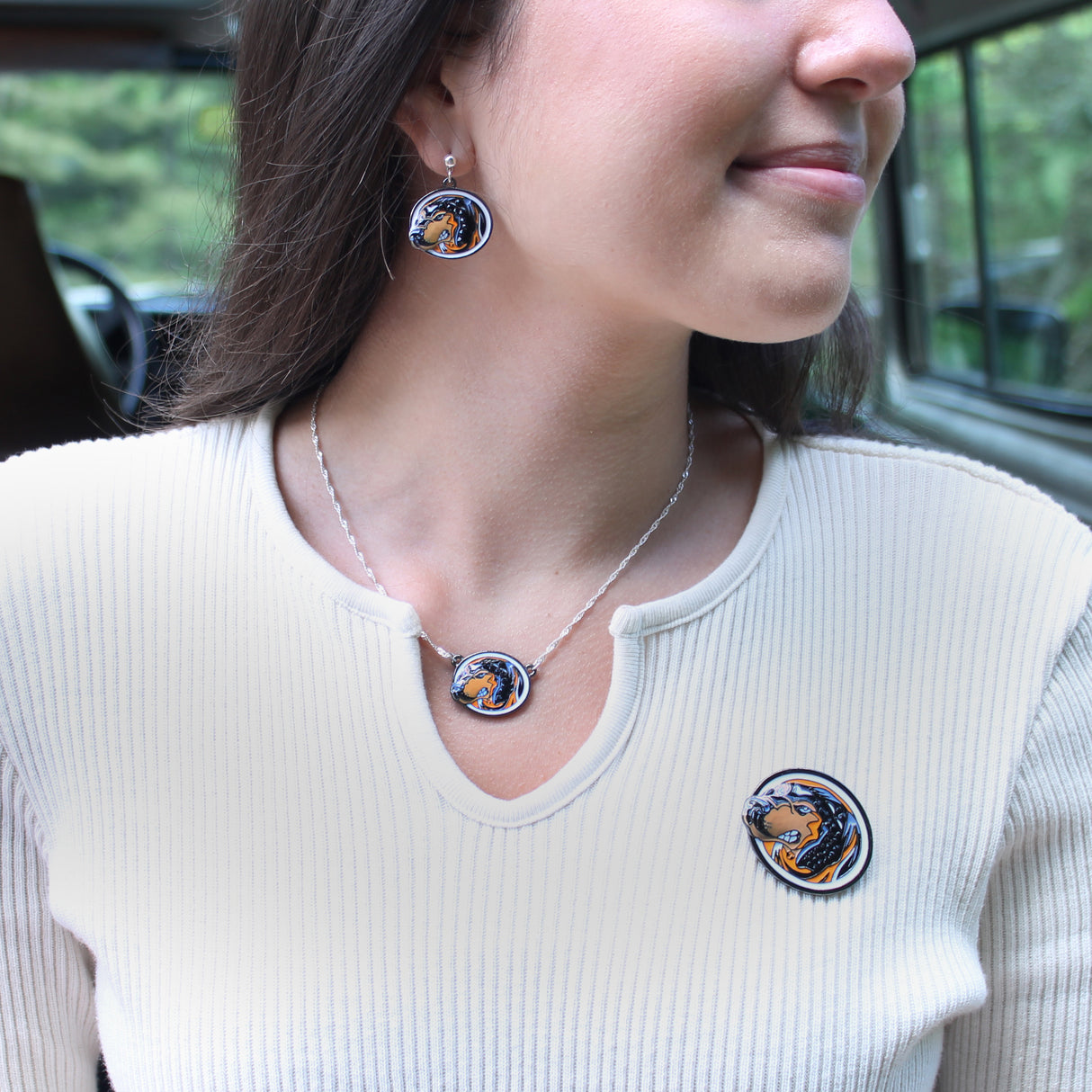 16” Tennessee Crystal Mascot Logo Necklace