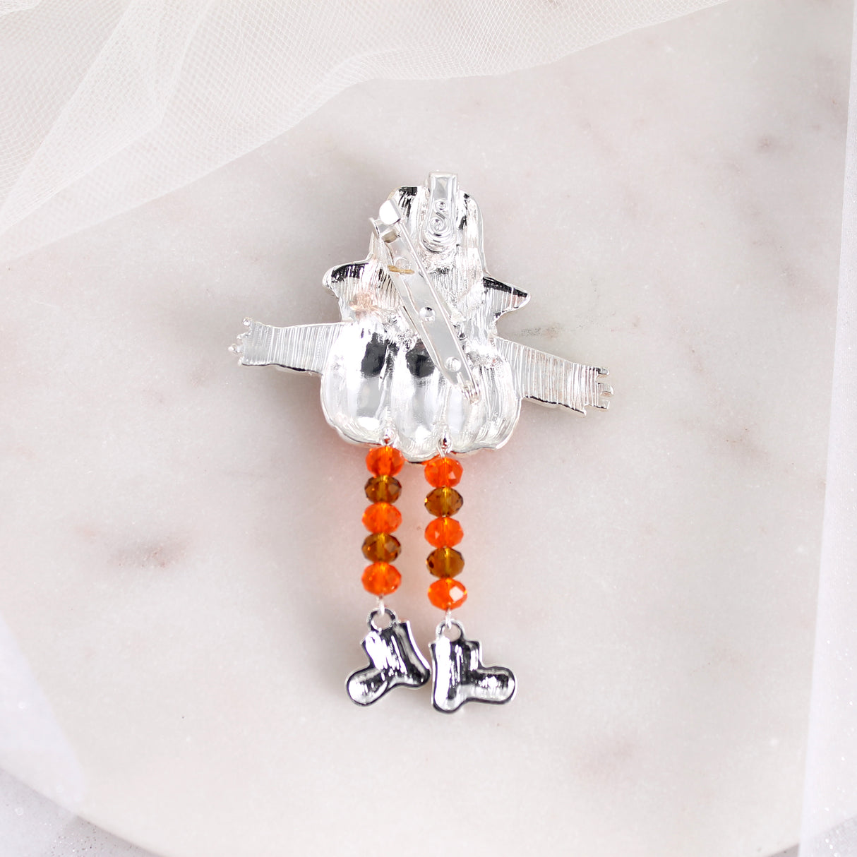 Dangle Leg Pumpkin Scarecrow Pin/Pendant