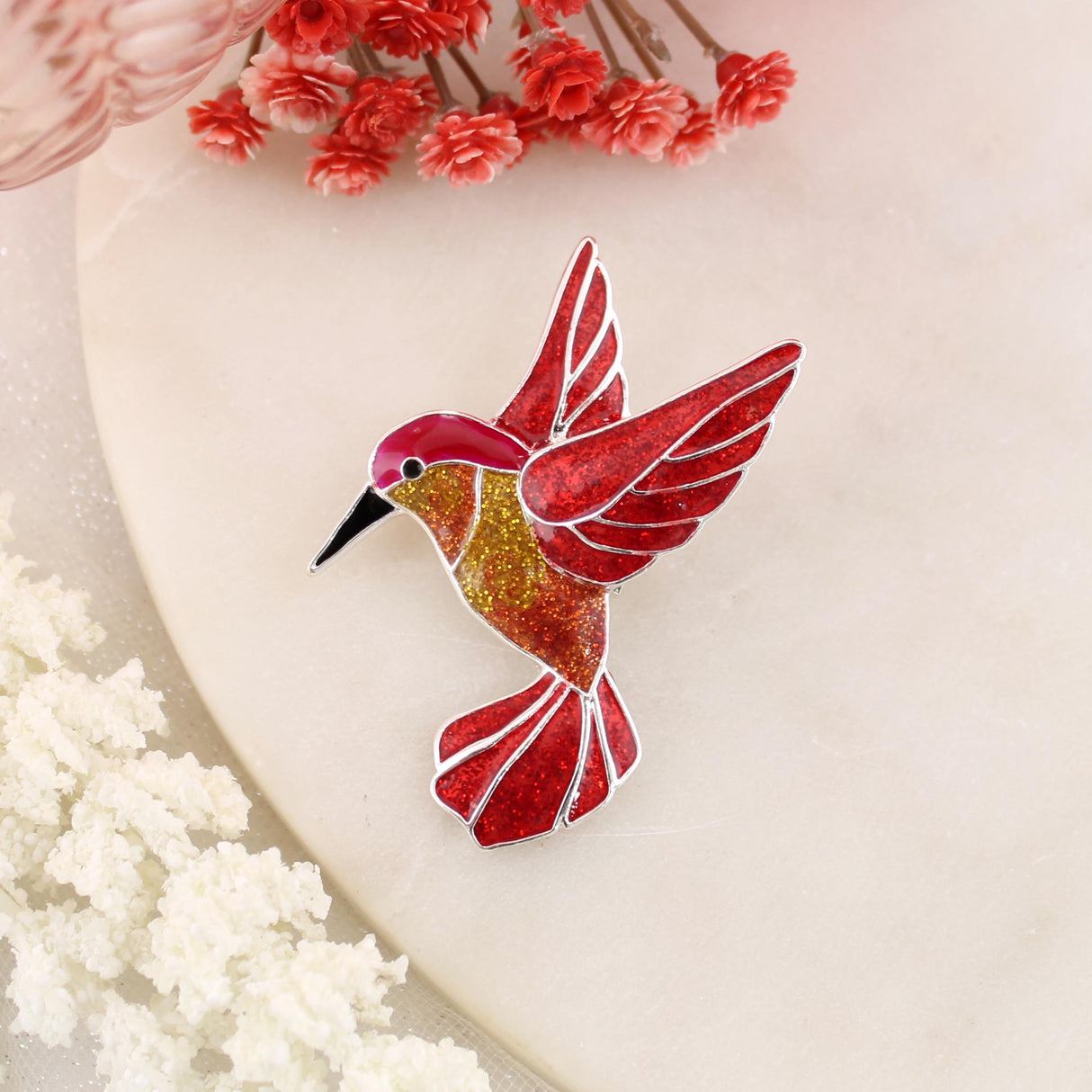 Enamel Hummingbird Gift Set