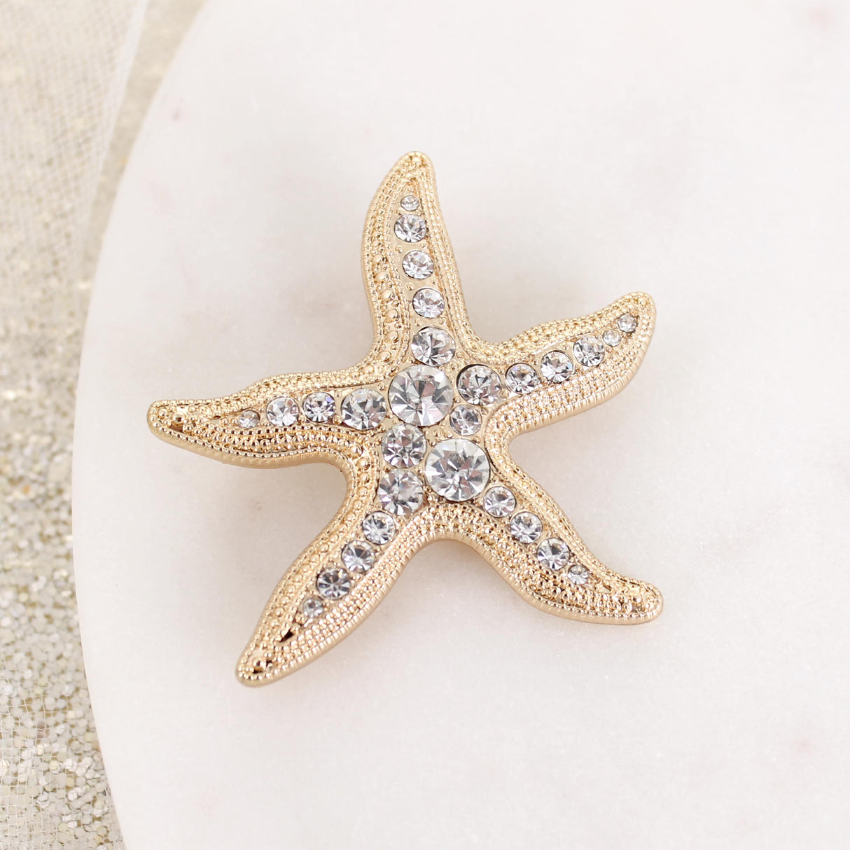Crystal Starfish Pin/Pendant