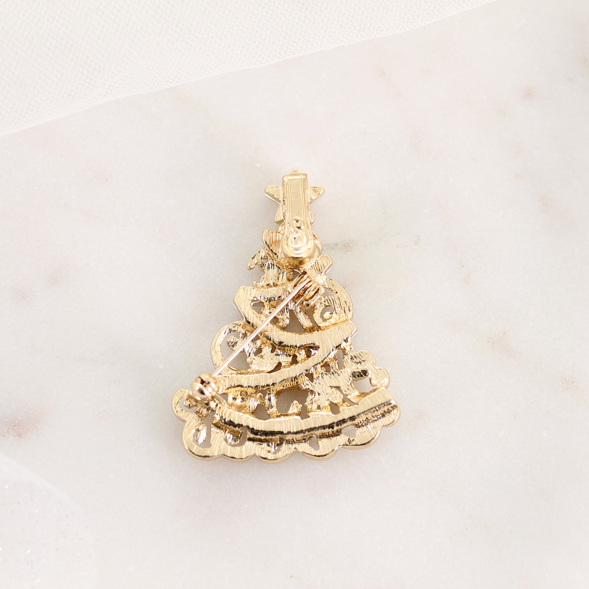 Gold & Silver Crystal Tree Pin/Pendant