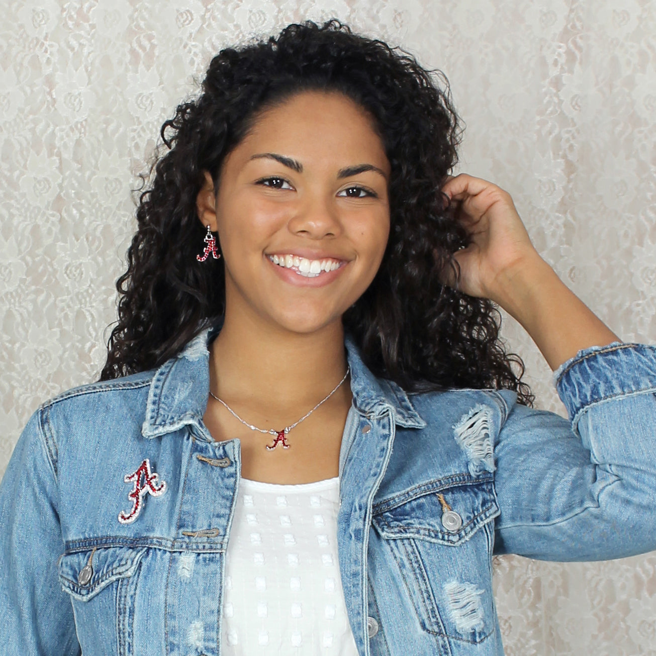 Alabama Crystal Logo Necklace