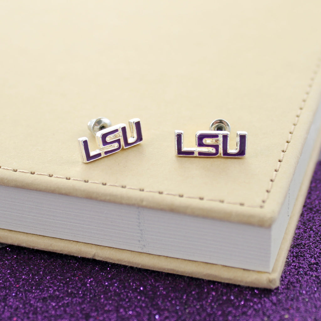 LSU Enamel Logo Stud Earrings