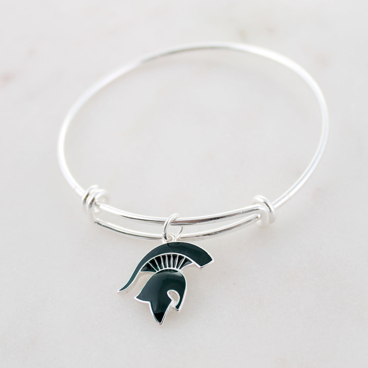 Michigan State Enamel Logo Wire Bracelet
