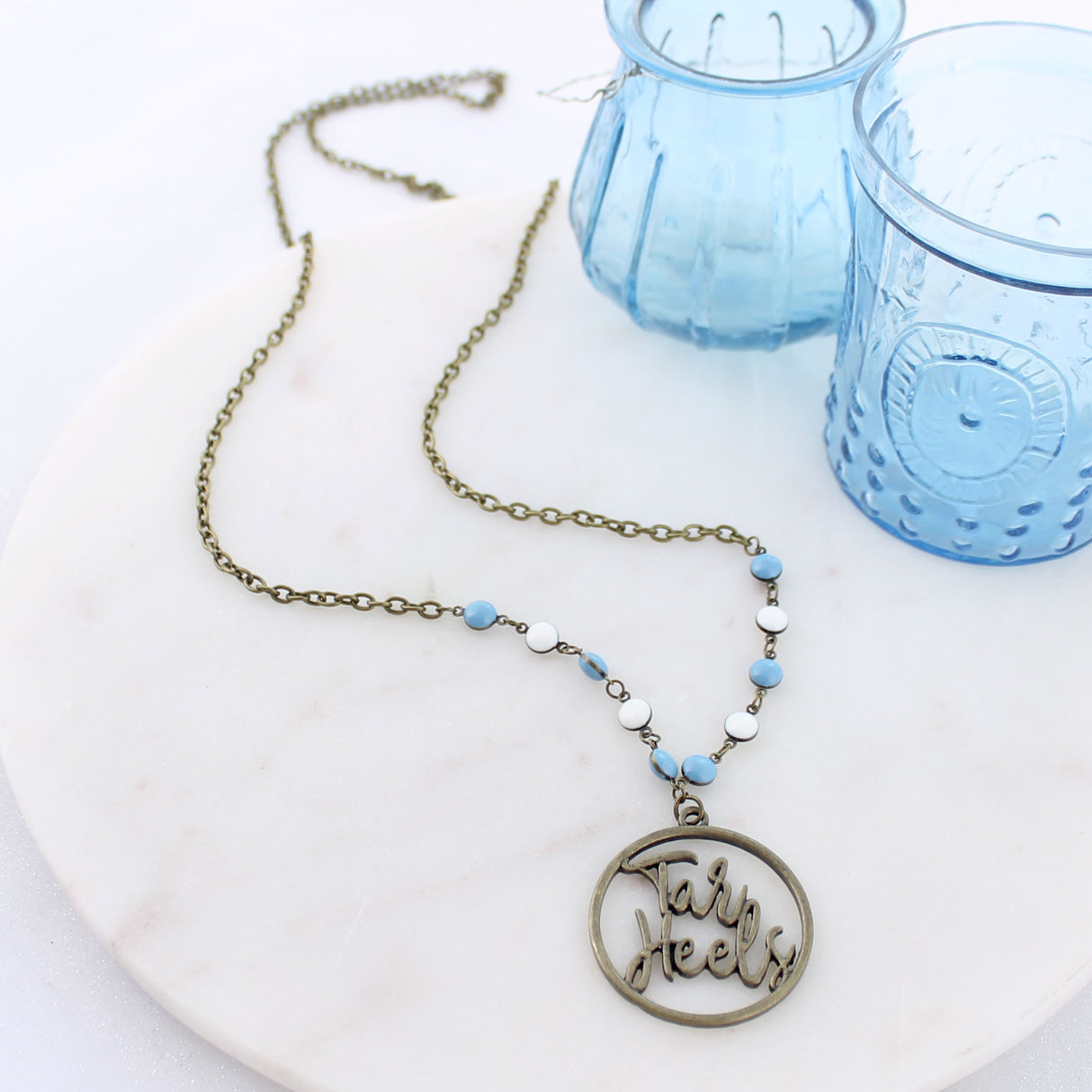 34” North Carolina Vintage Style Cutout Slogan Necklace