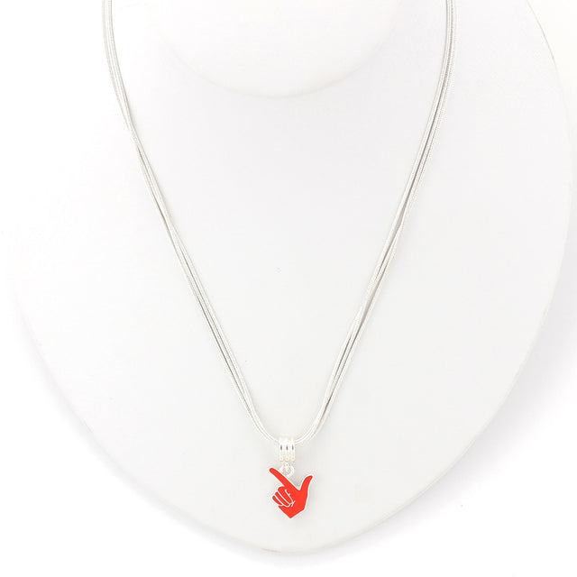 Texas Tech Enamel Logo Necklace