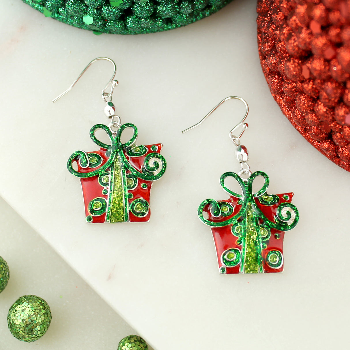 Christmas Package Earrings