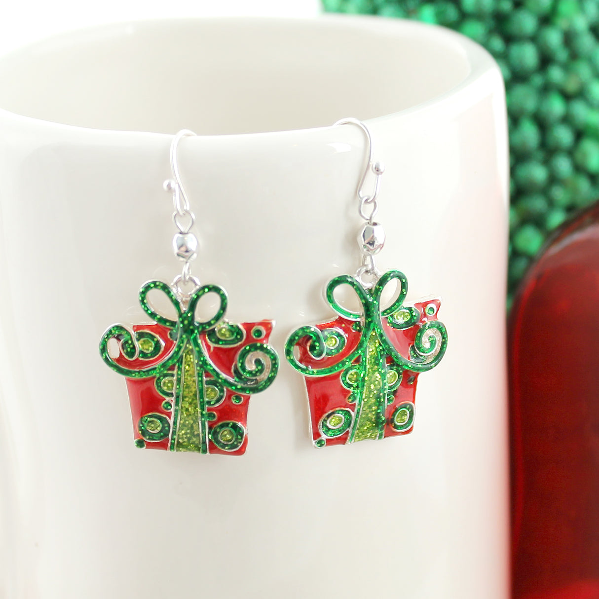 Christmas Package Earrings