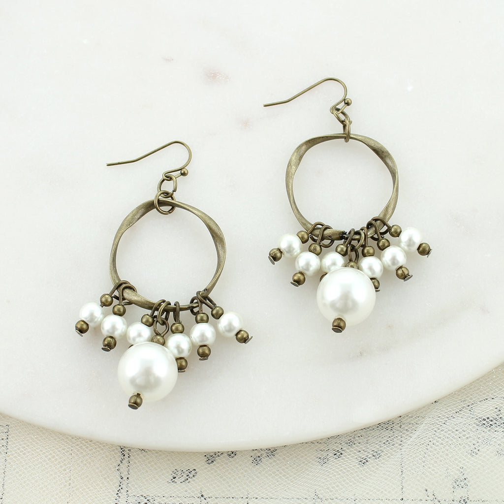 Pearl & Loop Earrings