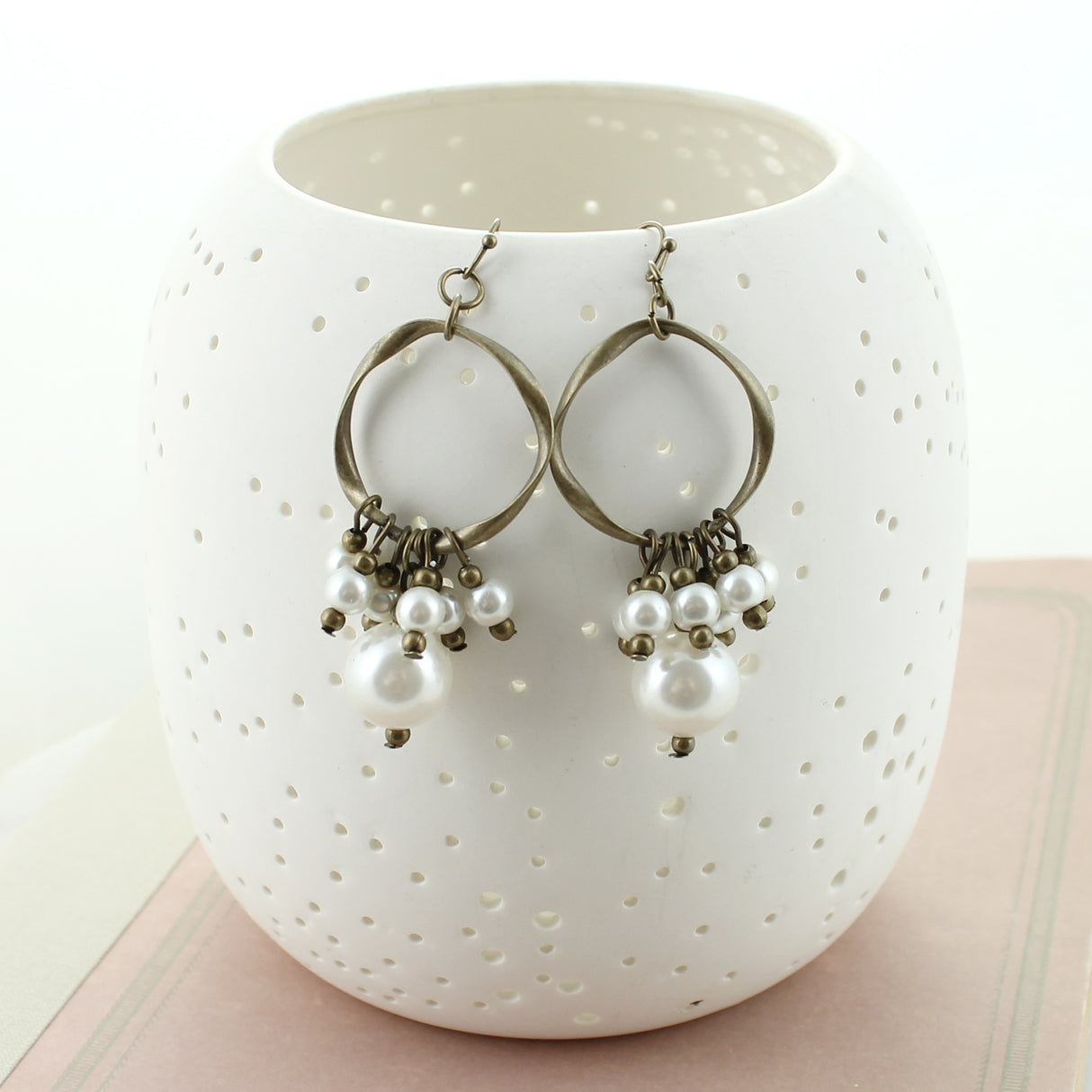 Pearl & Loop Earrings