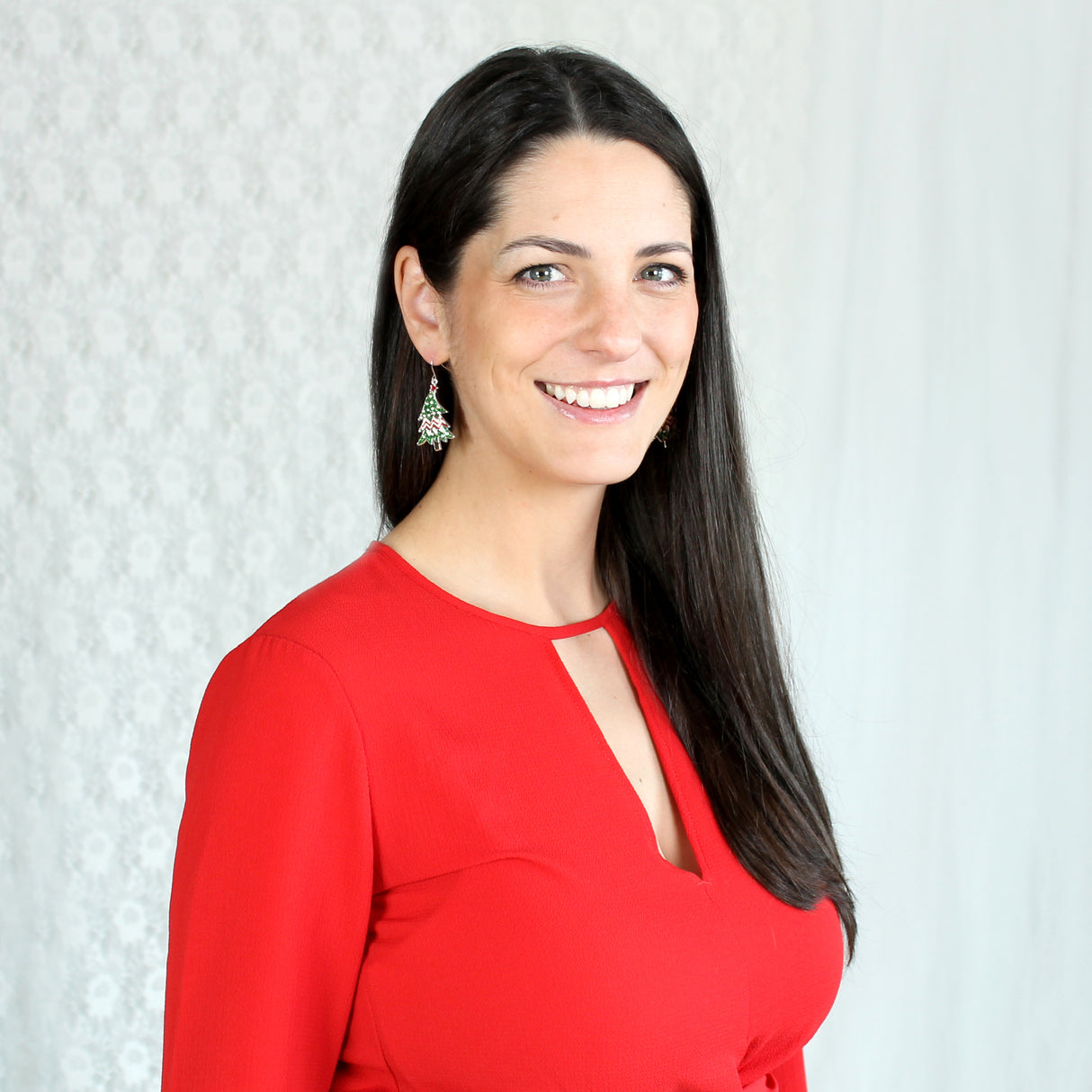 Funky Enamel Christmas Tree Earrings