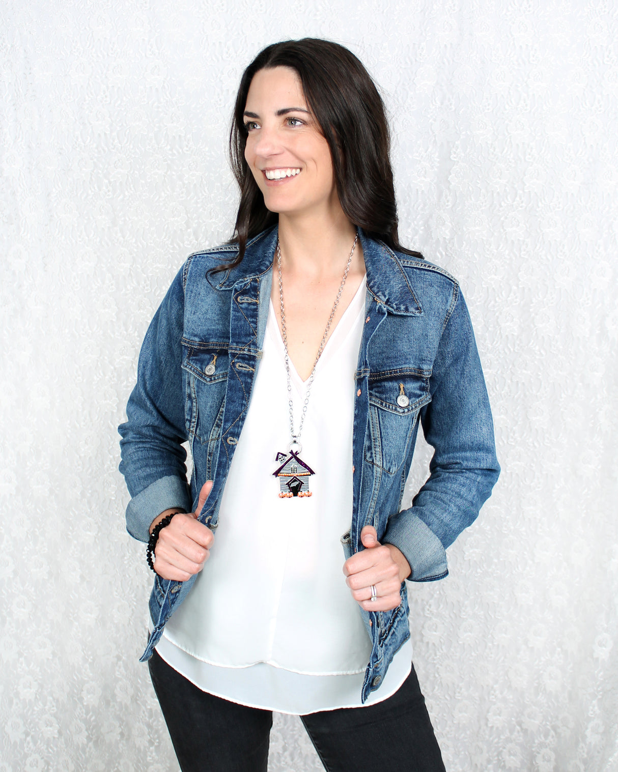 Haunted House Halloween Pin/Pendant