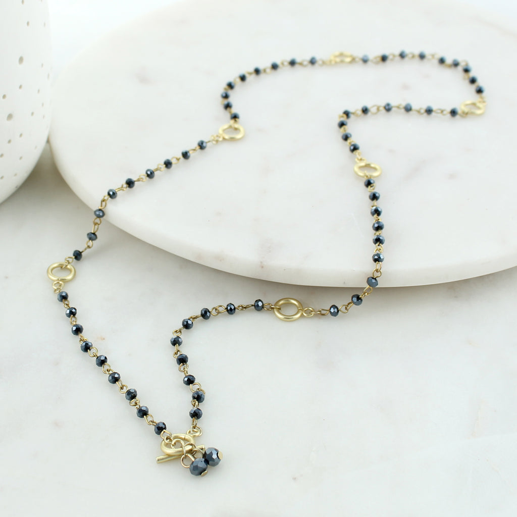Navy & Gold Gameday Beaded Necklace/Bracelet