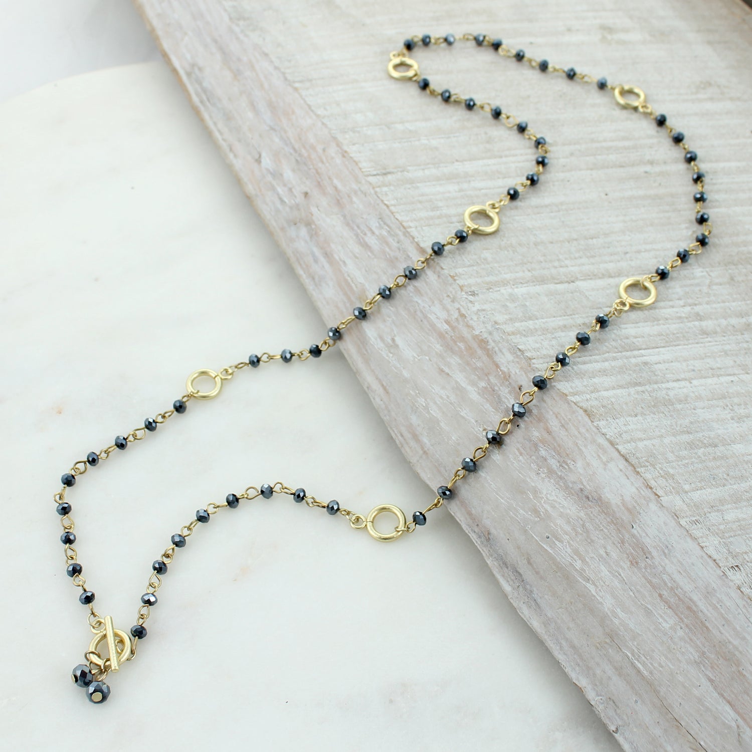 Navy & Gold Gameday Beaded Necklace/Bracelet