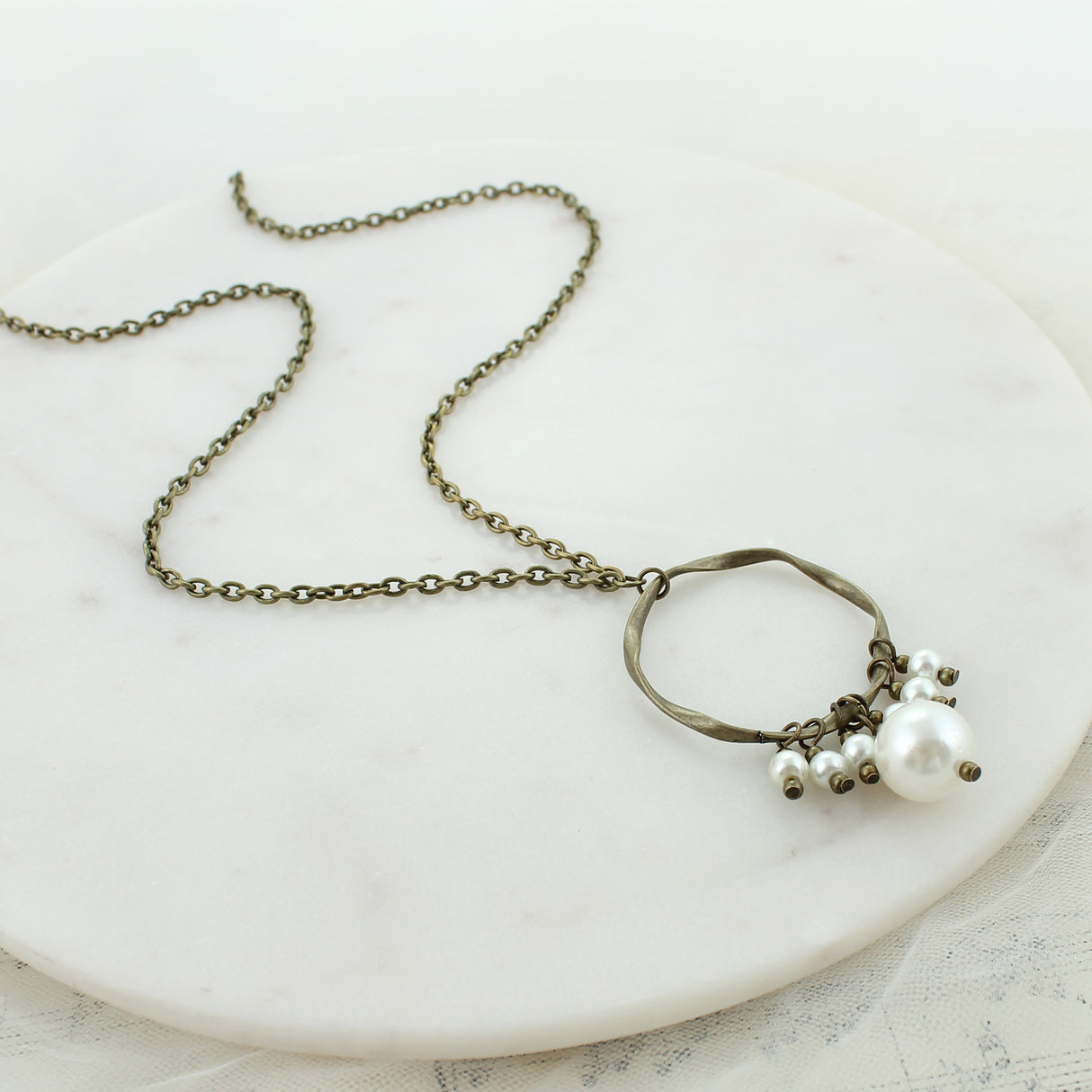 34” Pearl & Loop Necklace