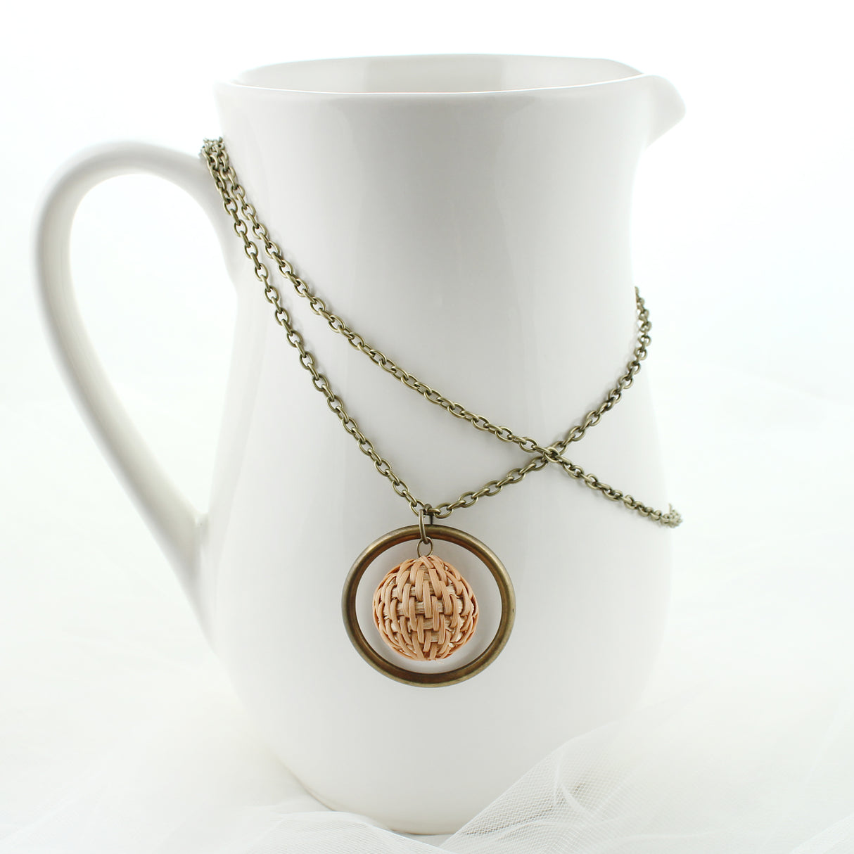 36” Wicker Ball Loop Necklace