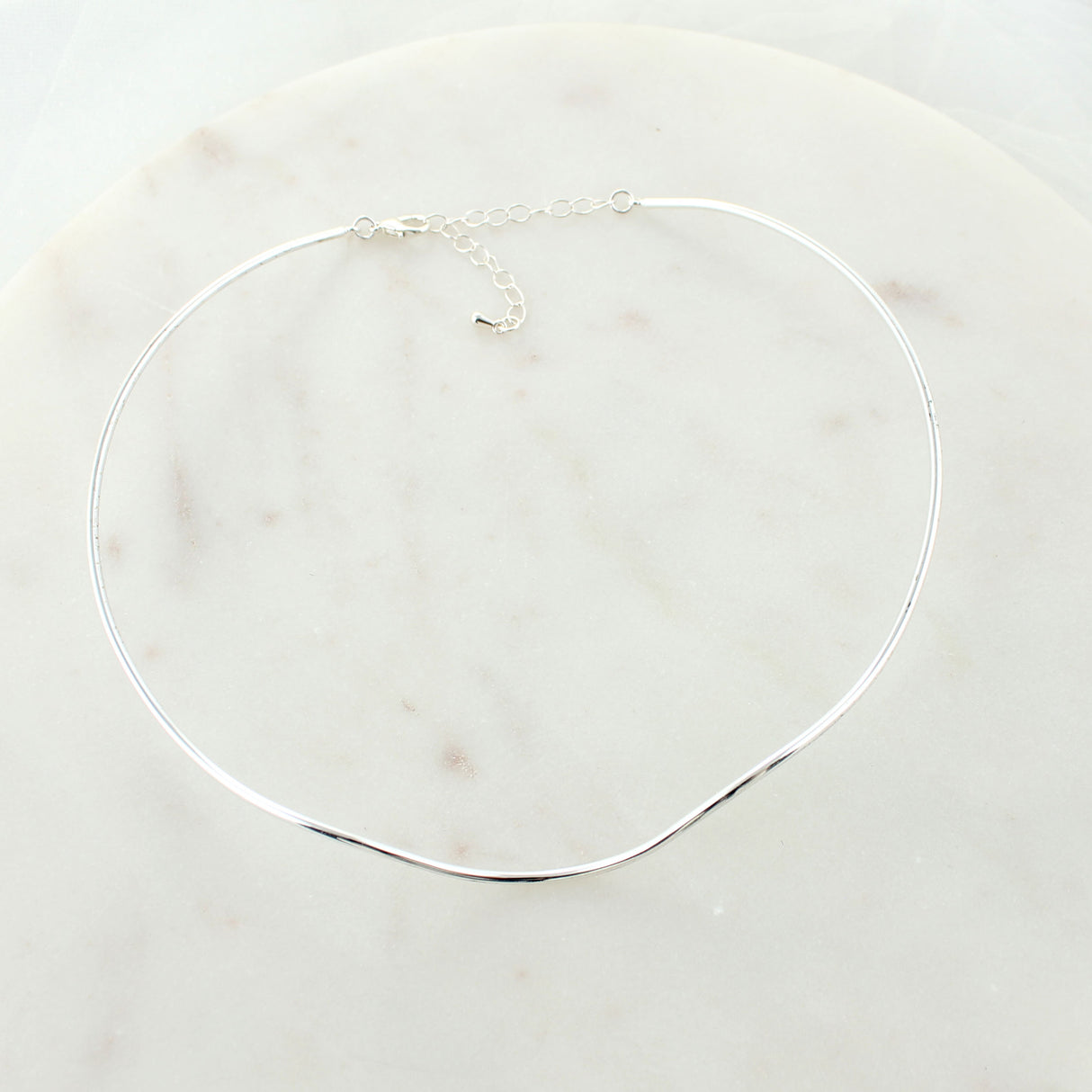 5” Silver Heart Neckwire