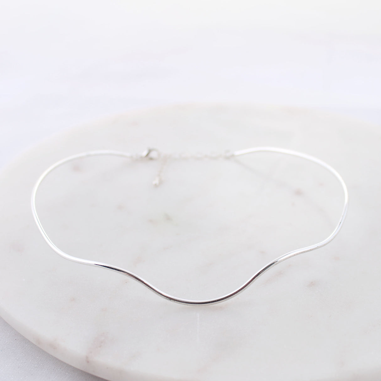 5” Silver Heart Neckwire