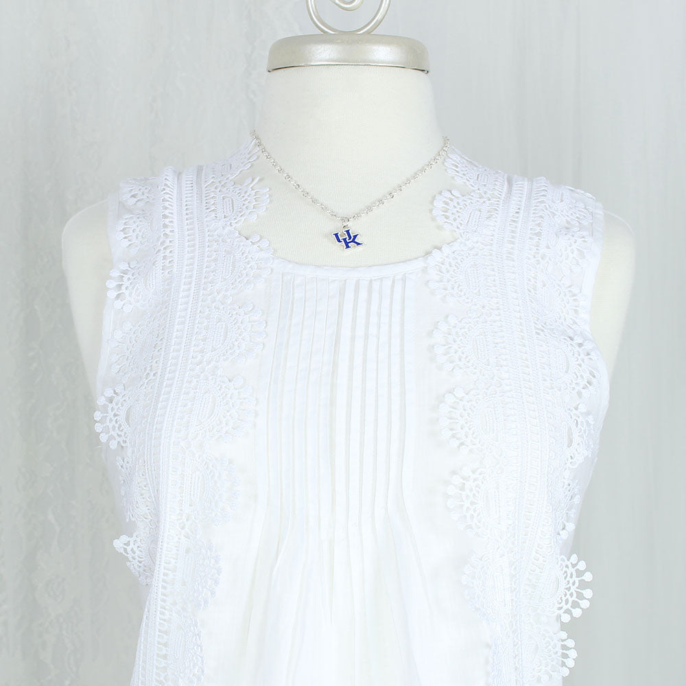 Kentucky Enamel Logo & Pearl Necklace