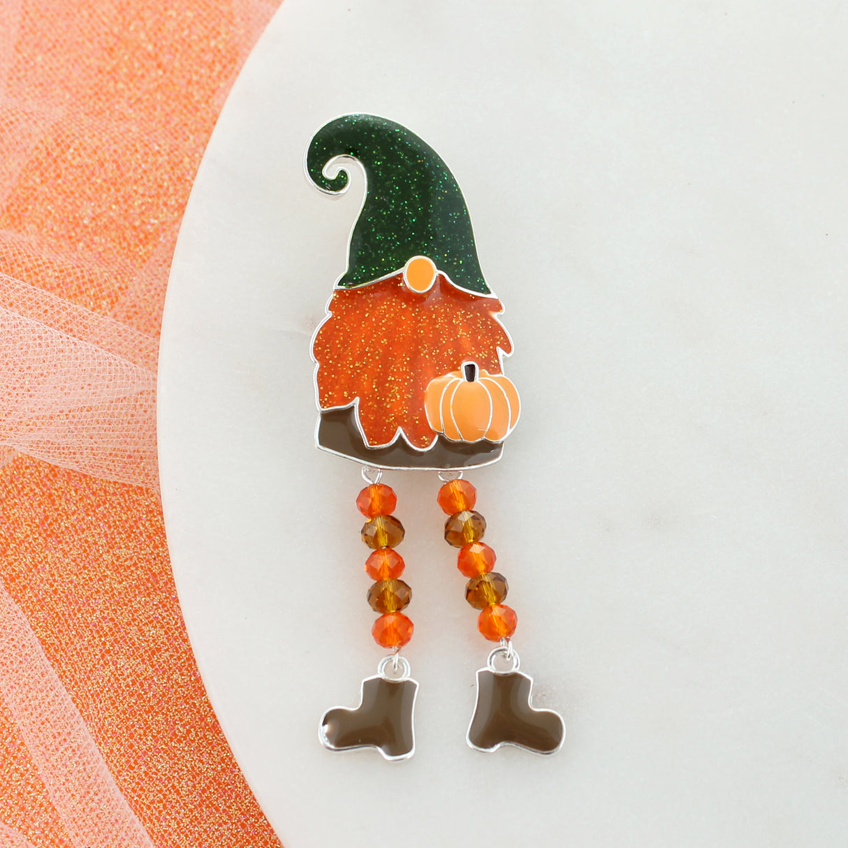 Dangle Leg Fall Gnome Pin/Pendant