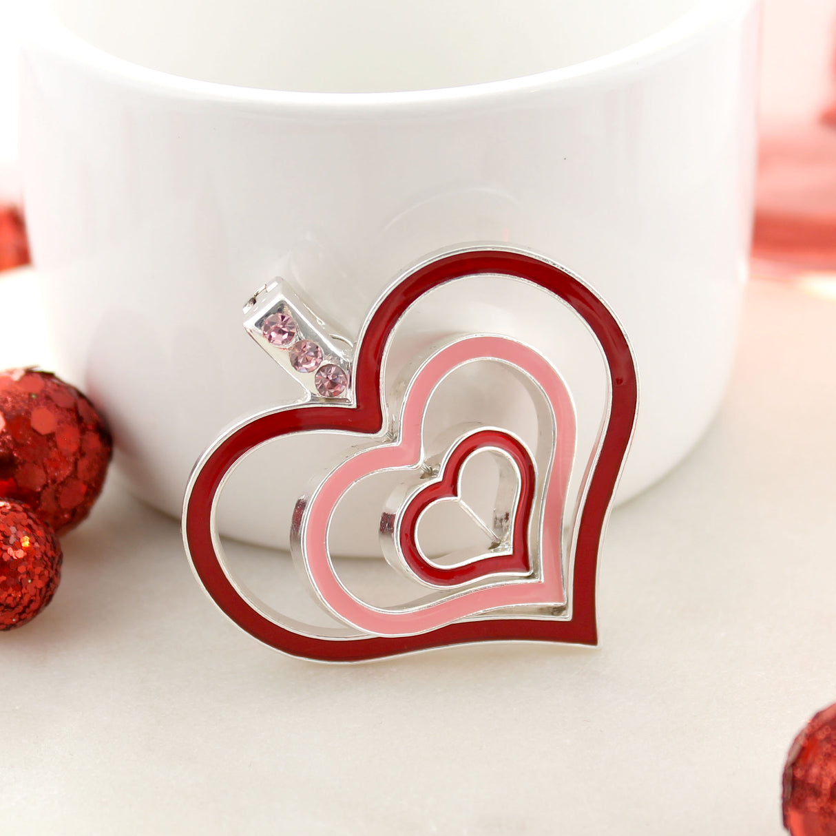 Swivel Heart Valentine’s Day Pendant