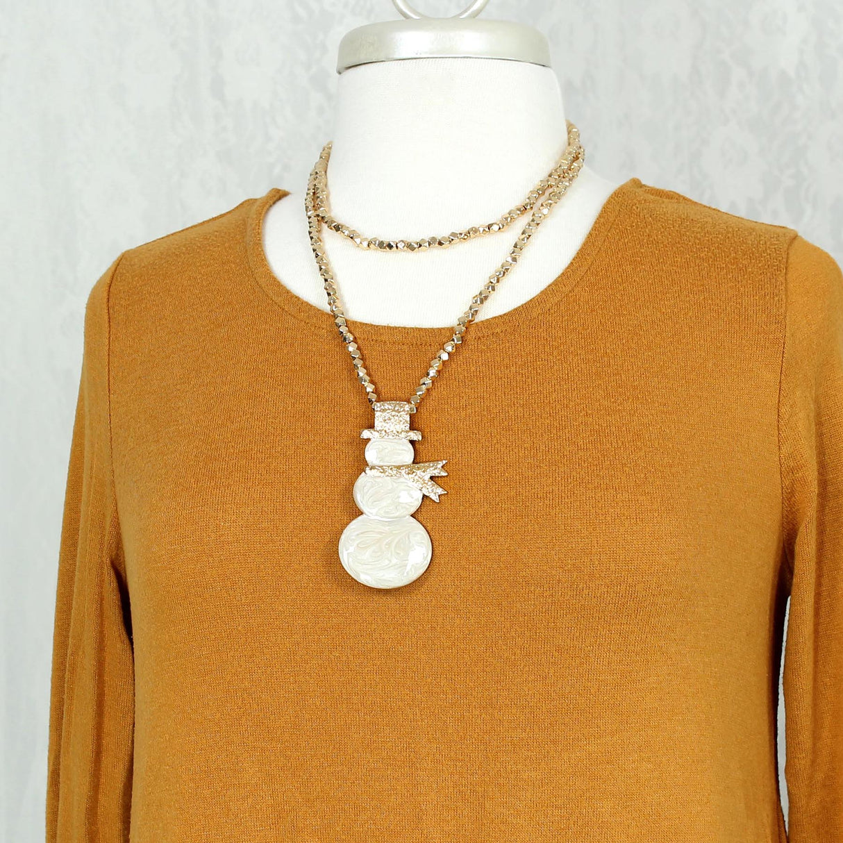 Enamel & Gold Snowman Christmas Pin/Pendant